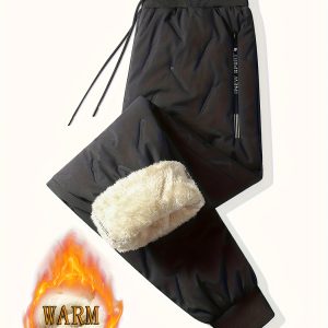 2pcs Men'S Winter Top And Pants Set 2025 Upgraded Three-Layer Thickened Fashionable Warm Large Size Hooded -Padded Jacket And Trousers, Work Suits, Sports Suits, Suitable for Casual Work, Outdoor Ski Sportswear, Autumn And Winter Jackets And Trouser