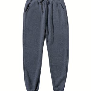 Men's Hoodie Sweatpants Set Solid Color Pullover and Joggers Loose Casual Long Sleeve Pants Men's Pullover Sweatshirt