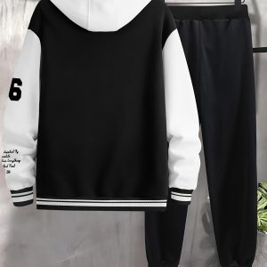 Men's Baseball Uniform Set with Overlapping Letter Design 2pcs + Shorts