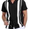 Casual Button-Up Bowling Shirts for Men, Perfect for Summer Vintage Cuba Beach Vacations