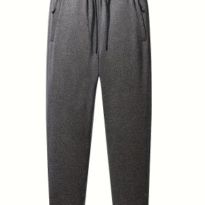 Men'S Heavyweight Thermal Sweatshirt & Pants Set - Thick Fleece-Lined Winter Warmth, Loose Fit Long Sleeve Pullover with Zipper Closure, u002F Casual Sportswear, Winter Clothes, Cold Weather Apparel, Cozy Clothing, Outdoor Enthusiasts