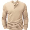 7pcs Men’s V-Neck Half-Button Placket Long Sleeve T-Shirts – Soft Casual Layering Shirts, Multi-Color Assortment (Beigeu002FBurgundyu002FNavyu002FBlacku002FWhiteu002FGreyu002FBrown) – Machine Washable Fall Winter Wardrobe Essentials for Gym, Hiking & Everyday