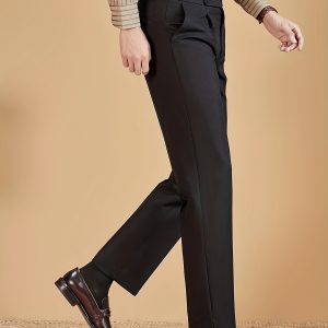 Autumn And Winter Italian Straight Leg Trousers for Men, Neapolitan Drape Style Business Casual Pants, Retro Gentleman Trousers